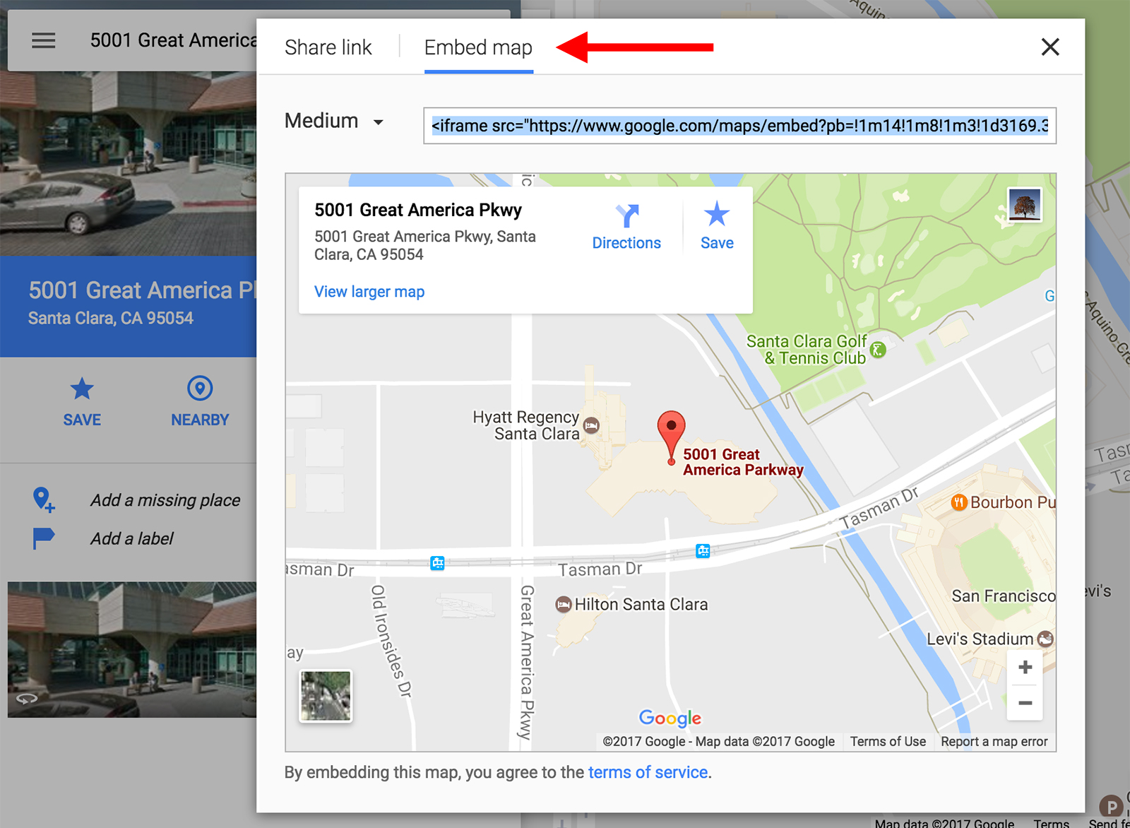 google map embed iframe